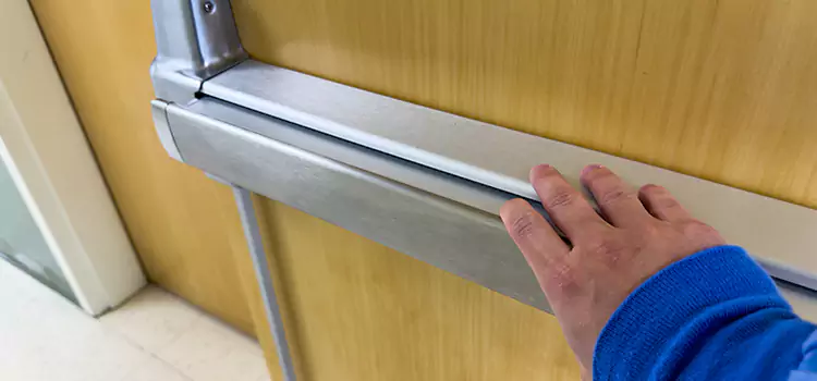 Installing a Push Bar on a Door Parma